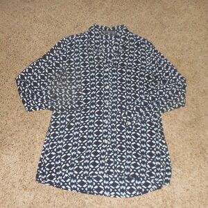 Elliott Lauren Dress Blouse Top Button Down 6